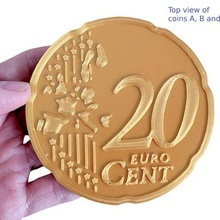 coin coaster euro 20 cent 3d print model - Mito3D