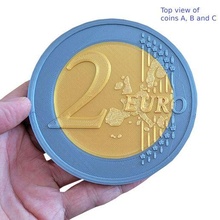 Münze Untersetzer Euro 2 3d print model - Mito3D