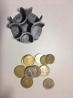 monnaie titulaire soutien euro monnayeur coins pièces devise Bureau 3d print model - Mito3D