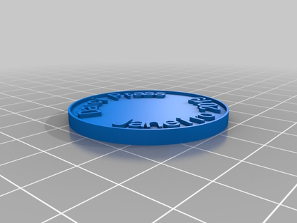coin jrr darci chip customized coins 3d print model - Mito3D