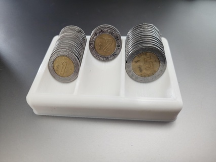 moneta organizzatore 1 2 5 mx monete 3d print model - Mito3D