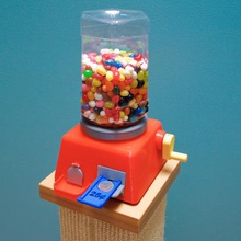 coin slide operated jelly bean machine home candy dispenser jellybeans beans 3d print model - Mito3D