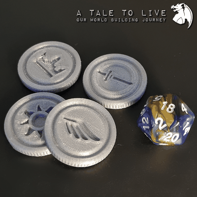 coins' set coin token 3d print model - Mito3D