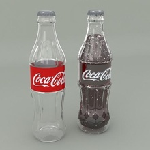 coke bouteille en verre la maison les aliments cuisine des boissons froid boisson cola de coca 3d print model - Mito3D