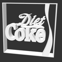 Coca logotipo arte coca rabo tabela deco dieta 2d 3d print model - Mito3D