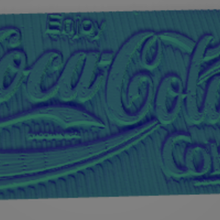 Coca placa curvado plano signs poster telha litofano 3d print model - Mito3D