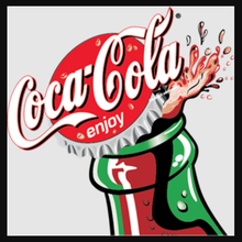 coke sign 3 - drink paint poster tile lithophane 3d print model - Mito3D