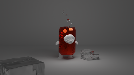Coca Cola gato carnudo coca feliz banana meme gatinha suave bebida refrigerante rabo 3d print model - Mito3D