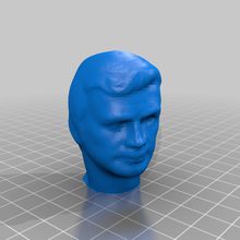 col steve austin 6 dollar man head scanned art bionic sculptures 3d print model - Mito3D