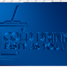 cold drink sign- sign poster tile lithophane 3d print model - Mito3D