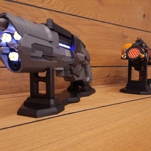 froid pistolet flamme paquet légendes demain imprimable 3d modèle stl dossiers 3d print model - Mito3D
