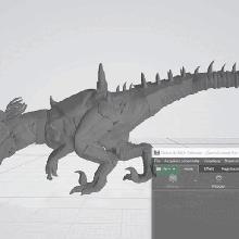 frio serafão homem lagarto cavalaria raptor 1 chifrudo dinossauro 3d print model - Mito3D