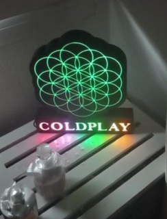 Coldplay Lampe Musik 3d print model - Mito3D