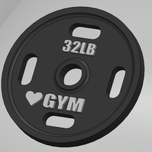 colgante culturismo fashion gym disk disco pesas gimnasio pendant llavero 3d print model - Mito3D