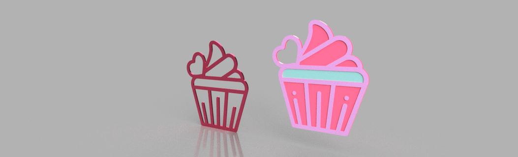 colgante cupcake dulce 3d print model - Mito3D