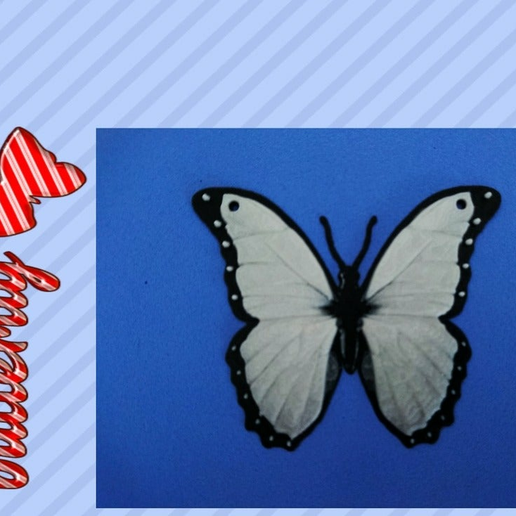 colgante mariposa pendiente Moda 3dlito dibujo image3d joya llavero litofania 3d alivio aliviar 3D print model - Mito3D