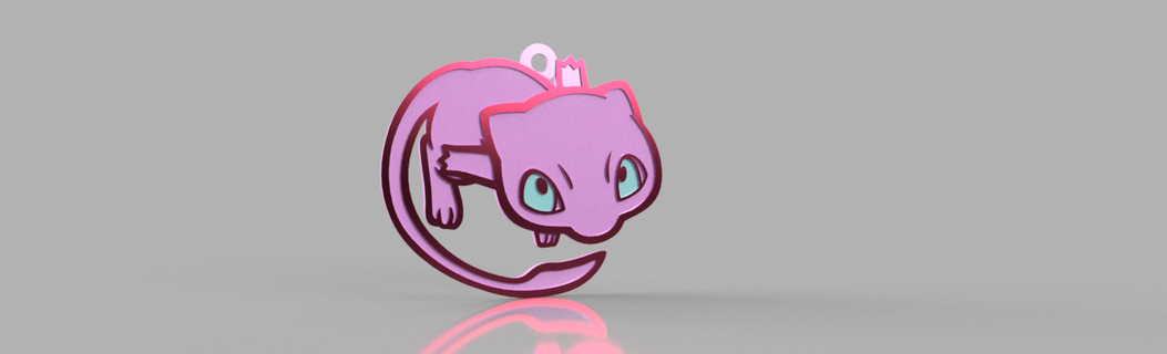 colgante miado llaveros Pokémon llavero lendário 3d print model - Mito3D