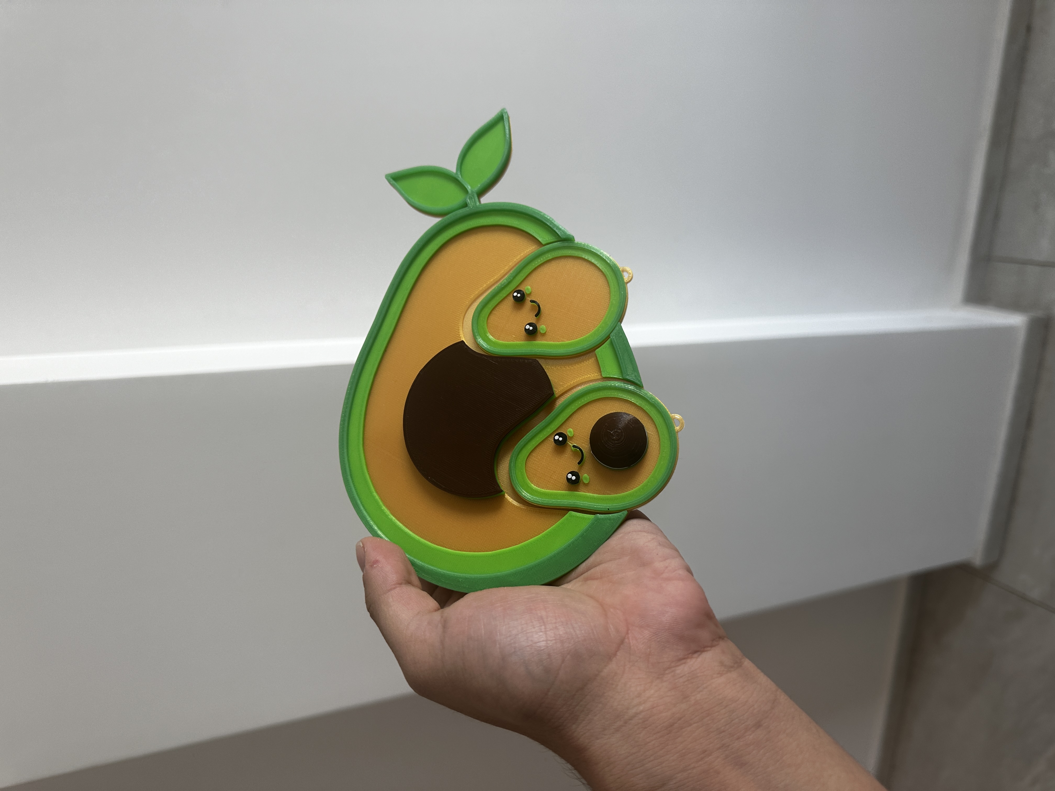 colgante pára llaves palta kawaii joalheria llavero llaveros chaveiros chaveiro abacate 3D print model - Mito3D