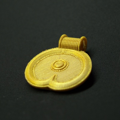 colgante ritual fenício antig museo tartessos r plica oro colarinho história tesoro joya arqueolog 3d print model - Mito3D