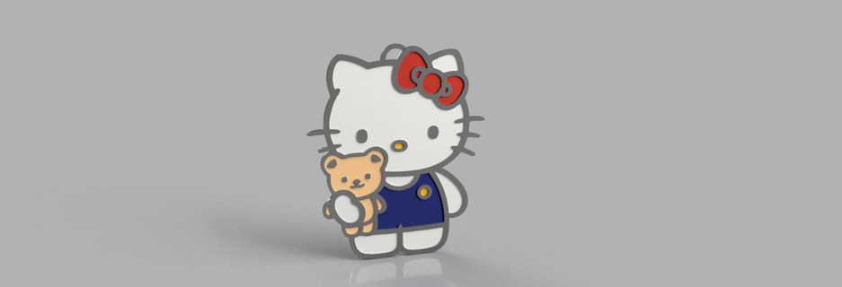 colgantes Kitty osito 2 Hallo Sanrio 3d print model - Mito3D
