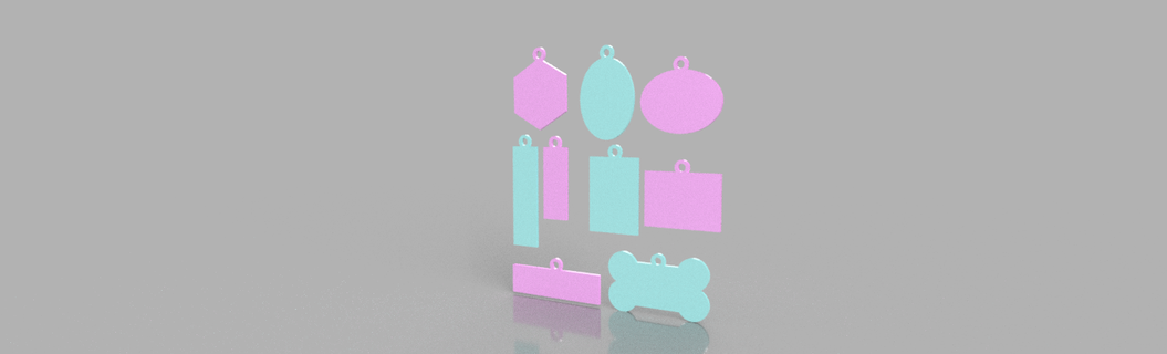 colgantes 10 joyería joya llaveros paraca graficas 3d print model - Mito3D