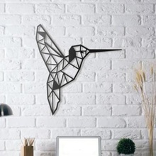colibri sculpture murale en 2d art animal de la décoration géométriques géométrie maison 3d print model - Mito3D
