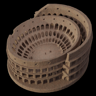 Coliseu maravilhas mundo Roma Itália arquitetura 3d impressão miniatura gladiador lutas monumento milagre exterior história civilização 3d print model - Mito3D