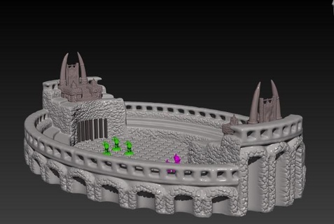 Coliseu d torneios arenas jogos Função torneio areia 3d print model - Mito3D