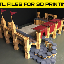 Coliseu conjunto hex azulejos altamente detalhado 3d jogos borda 3d print model - Mito3D