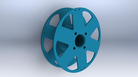 collapsible spool plastic reel 3d printer team 3d print model - Mito3D