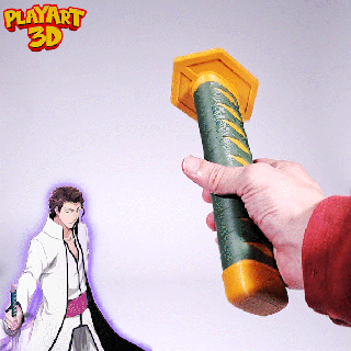 colapso katana Aizen alvejante impressão colocar + montagem versão apoia arte Sousuke Ichigo bancos tenso zangetsu anime espada Toque brinquedo 3d print model - Mito3D