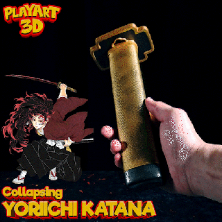 çökme Katana yoriichi tsugikuni iblis avcısı Yazdır yer + montaj versiyon kılıç avcı Oyna anime Güneş nefes 3d print model - Mito3D