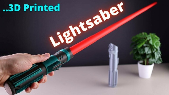 collapsing light saber - darth vader star wars easy print support sword gravity 3d print model - Mito3D
