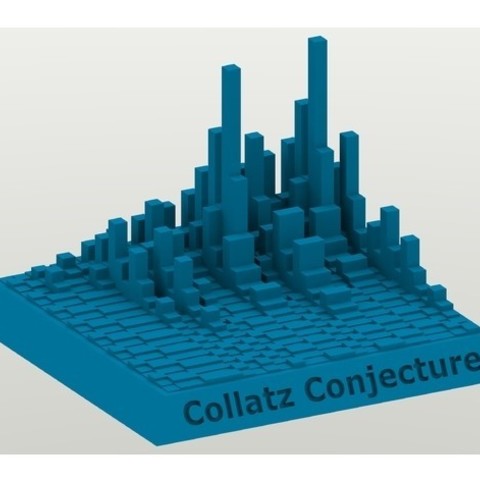 collatz conjecture torri architettura 3D print model - Mito3D