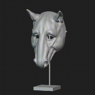 collectionner cheval masque jouet d'art 3d print model - Mito3D