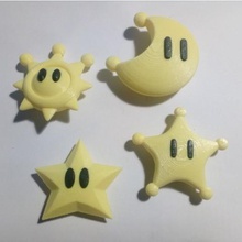 collectible objects mario 3d art star galaxy moon odyssey sun sunshine great 64 3d print model - Mito3D