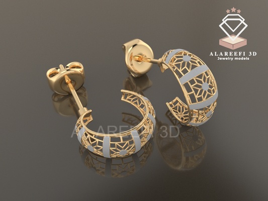 collezione 10 turco orecchini esclusivo orecchino gratuito gioielleria oro argento design ultra visione gemvision squillare anelli leggero 3d print model - Mito3D
