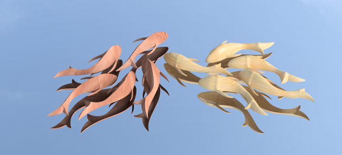 collection 10 fish - decoration Home decorative wall art marine diversity realistic modeling abstract style elegant serenity ocean at home custom printing details creativity unique customization of spaces interior design 3d print model - Mito3D