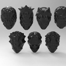 collezione 7 maschere cieco maschera arte voronoi viso deco designare parametrico utile moda cosplay scultura 3d print model - Mito3D