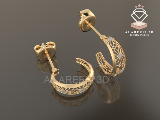 collezione 9 10 turco orecchini esclusivo orecchino gratuito gioielleria oro argento design ultra visione gemvision squillare anelli leggero 3d print model - Mito3D