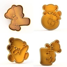 collection bears cookie cutter cutters valentine's day marzipan love friendship lovers cokkie short balloons hearts heart february 14th teddy bear 3d print model - Mito3D