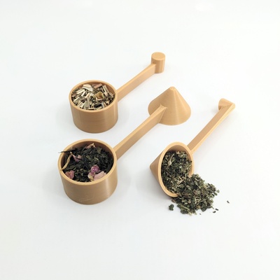 collection de cuill res th et caf mod le simple double tea spoon coffee re infusion dose doseuse 3d print model - Mito3D