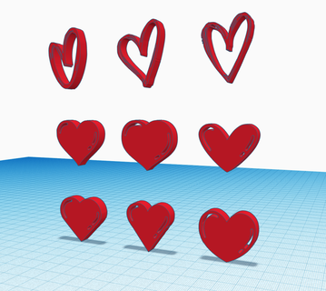 collezione cuori n9 v2 cuore amore arte design deco presente San Valentino san 3d print model - Mito3D