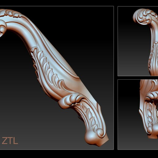 collection legs 3d stl model relief cnc furniture leg design ornamental patterns jdp jdpaint artfrom 3dsmax max maya zbrush artcam printer router cabriole carved - carver3d knees 3D print model - Mito3D