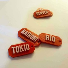 la raccolta di denaro heist - 4 chiave a catena tokio denver rio nairovi gioielli bella ciao il banco robar robo nairobi rapina casa papel 3d print model - Mito3D