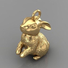 colección minúsculo animales joyería joya animal colgante pendiente oro gorrión zorro Conejo ardilla loro ratón 3d print model - Mito3D