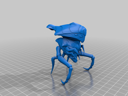 collettore generale mini figure arte biomeccanico bioware chitina presagio ricorda insetto massa effetto mietitrice creature immaginario leggende personaggi 3d print model - Mito3D