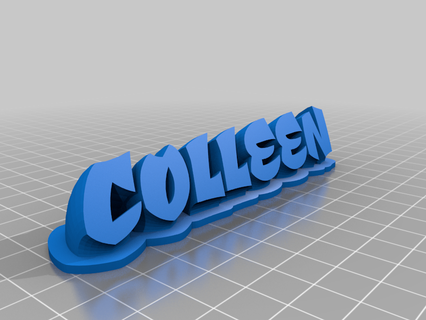colleen customized office 3d print model - Mito3D