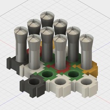 r8 portaboquillas ampliable de la herramienta molino stand 3d print model - Mito3D