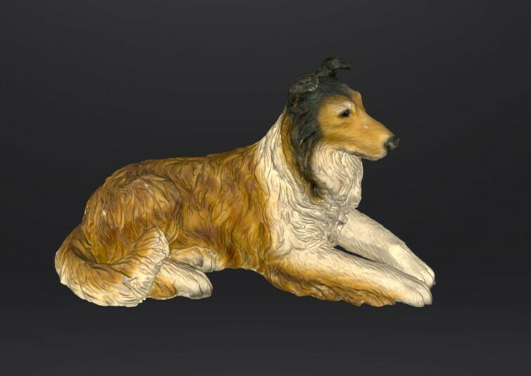 collie dog Art colley 3D print model - Mito3D